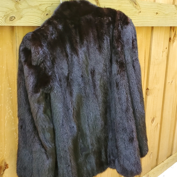 Farm raised long mink jacket